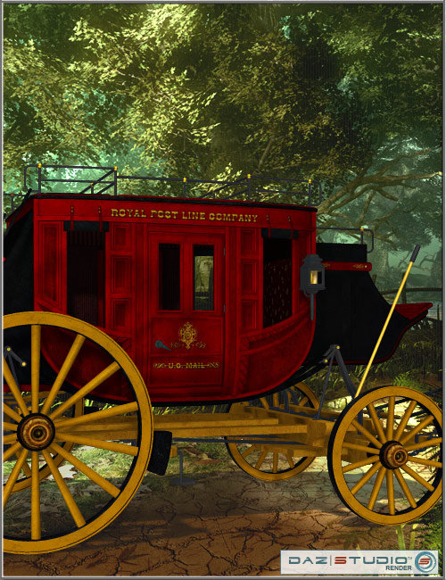 Royal Post Line for the RHS Stagecoach by: , 3D Models by Daz 3D