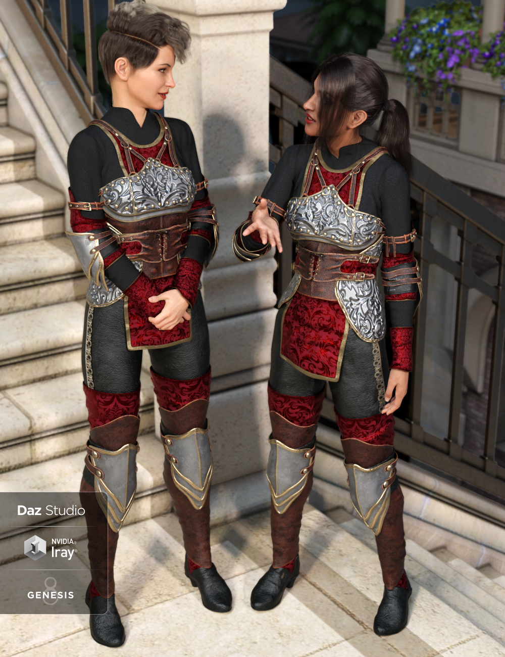 Hounds Guard Outfit for Genesis 8 Female(s) by: Barbara BrundonMoonscape GraphicsSade, 3D Models by Daz 3D
