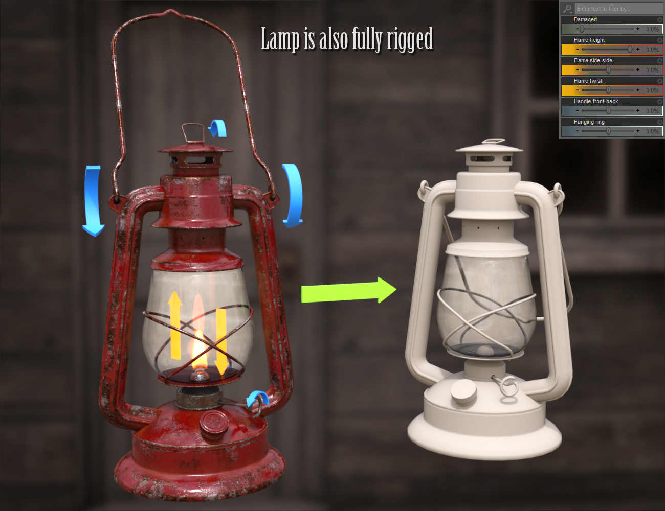 Classic Oil Lamp Classic Oil Lamp by: Wicked Creations, 3D Models by Daz 3D