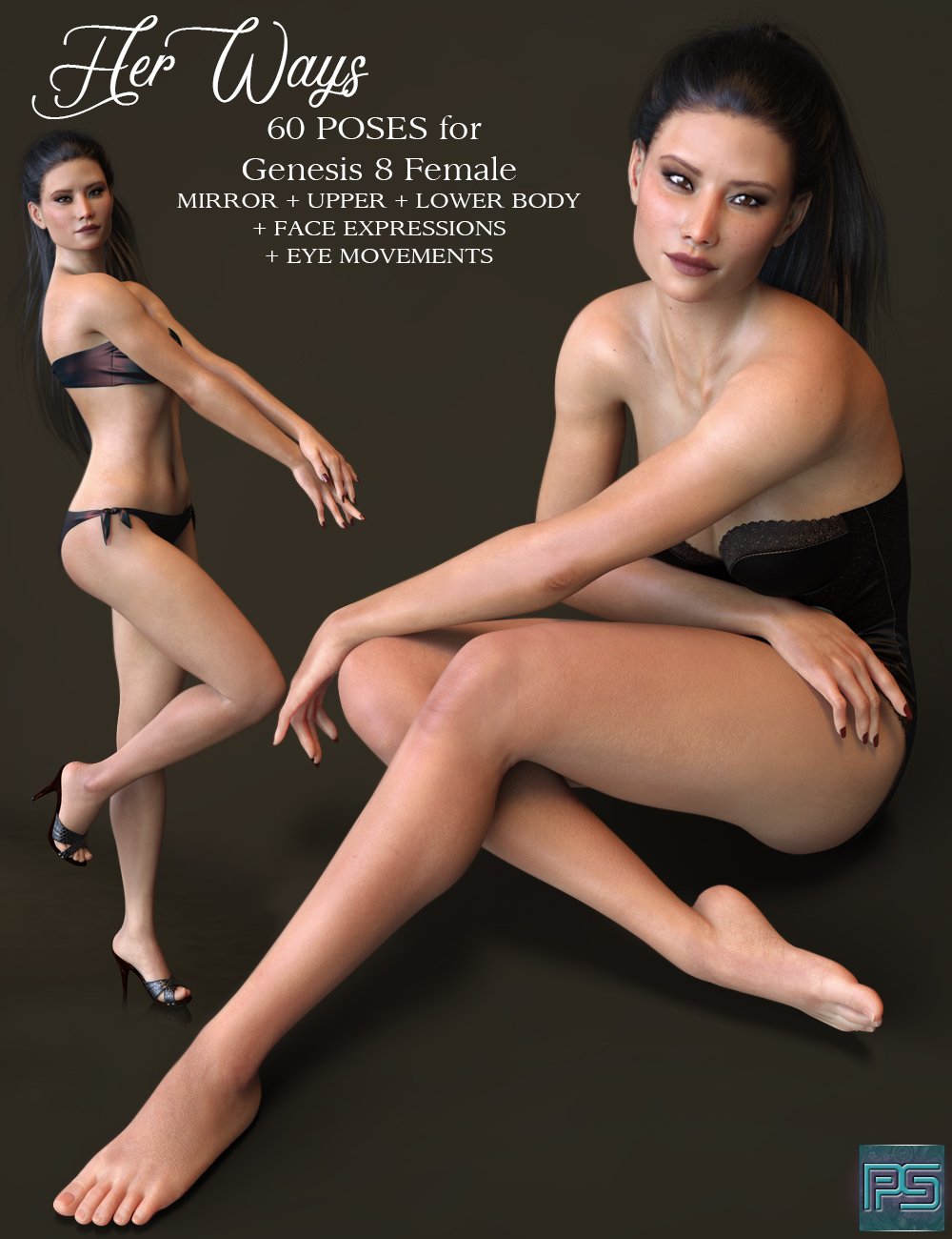 Her Ways Poses for Genesis 8 Female by: Pixelunashadownet, 3D Models by Daz 3D