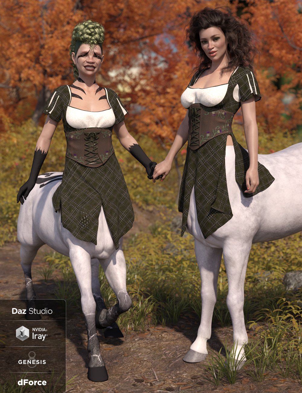 dForce Willow Outfit for Genesis 8 Female Centaur dForce Willow Outfit for Genesis 8 Female Centaur by: Anna BenjaminBarbara Brundon, 3D Models by Daz 3D