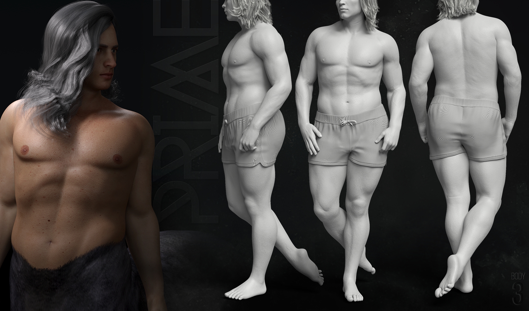 Prime Brawnies for Genesis 8 Male Centaur by: Lyoness, 3D Models by Daz 3D