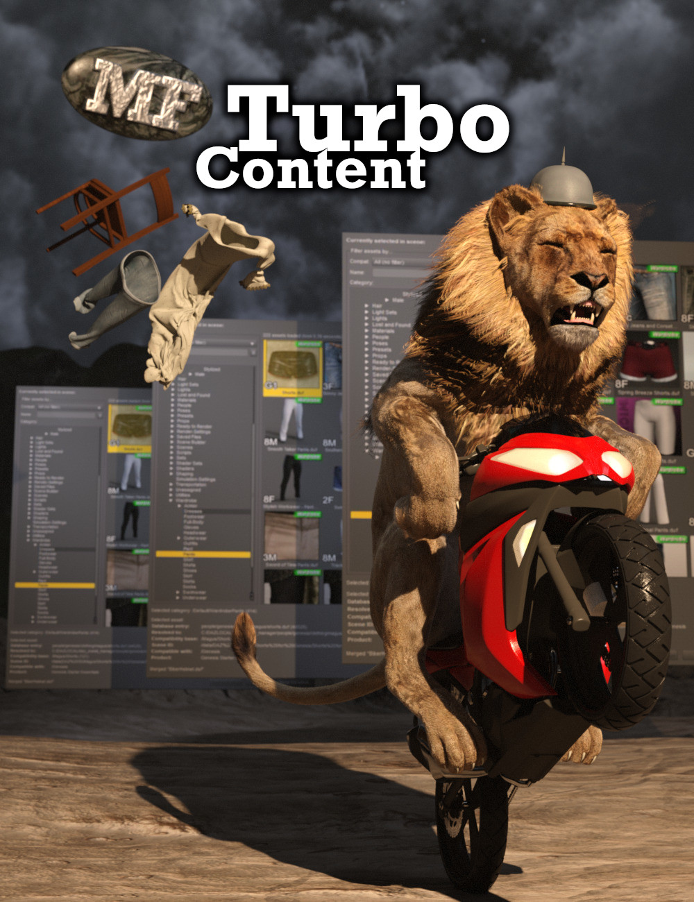 Turbo Content by: ManFriday, 3D Models by Daz 3D