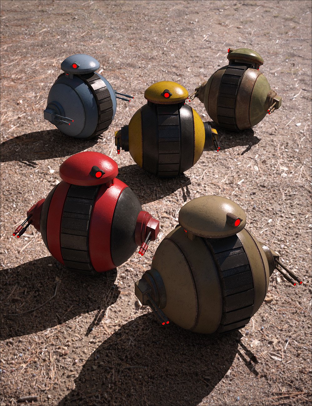 Sci-Fi Mini-Tank Bot by: , 3D Models by Daz 3D