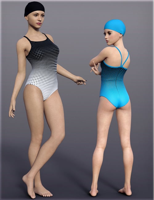 H&C One Piece Training Swimsuit for Genesis 8 Female(s) | Daz 3D