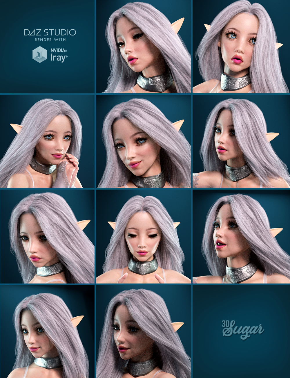 Prisma Angel Poses and Expressions for Genesis 8 Female by: 3D Sugar, 3D Models by Daz 3D