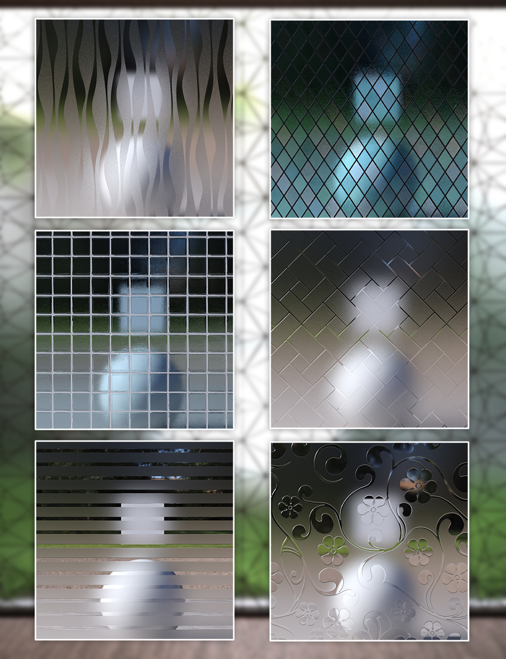 Decorative Glass - Iray Shaders by: Dimidrol, 3D Models by Daz 3D