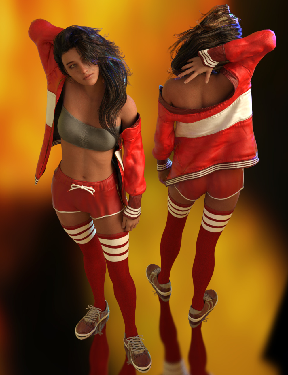 dForce Rebel Yell Outfit Textures by: JoeQuick, 3D Models by Daz 3D