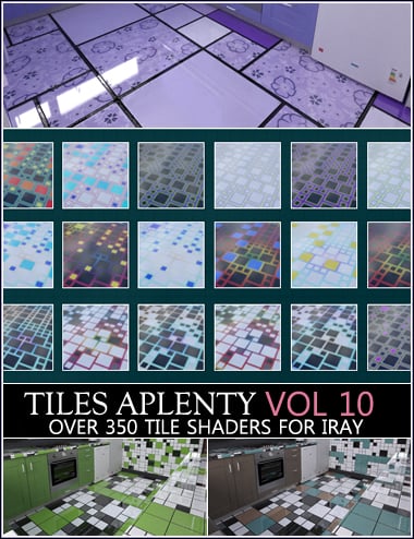Tiles Aplenty Vol X Tiles Aplenty Vol X by: ForbiddenWhispers, 3D Models by Daz 3D