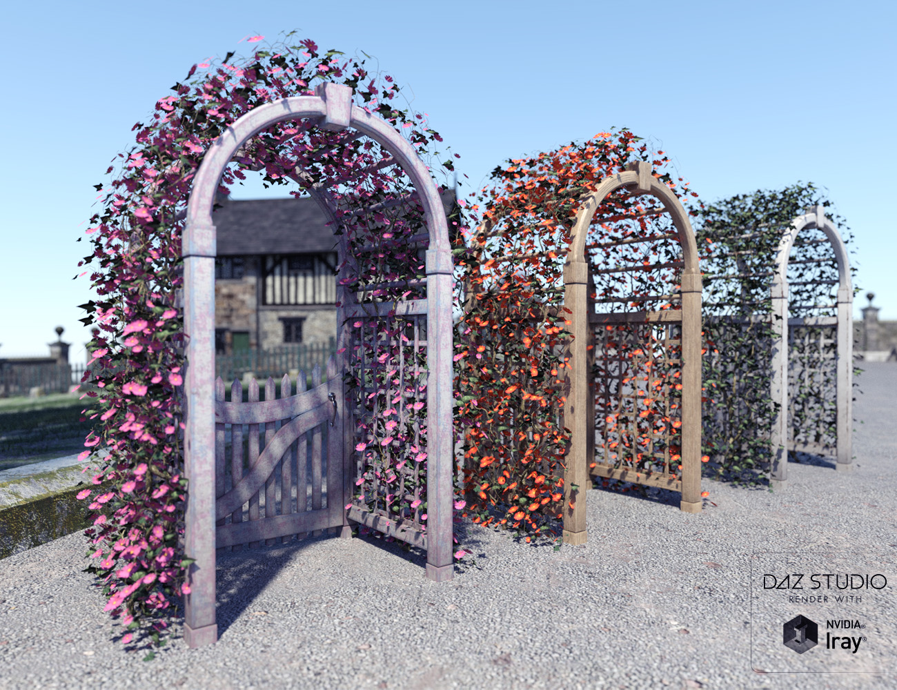 Garden Arches Vol 1 Garden Arches Vol 1 by: David BrinnenForbiddenWhispers, 3D Models by Daz 3D