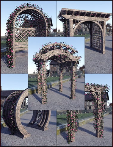 Garden Arches Vol 2 by: David BrinnenForbiddenWhispers, 3D Models by Daz 3D