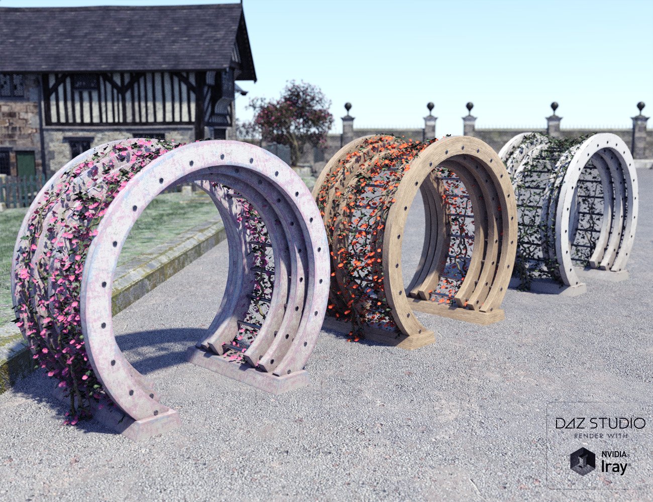 Garden Arches Vol 2 Garden Arches Vol 2 by: David BrinnenForbiddenWhispers, 3D Models by Daz 3D