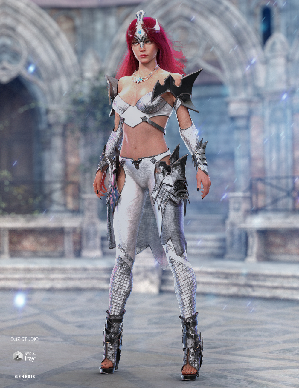 dForce Knight Priestess Outfit Iray Texture Set by: HM, 3D Models by Daz 3D