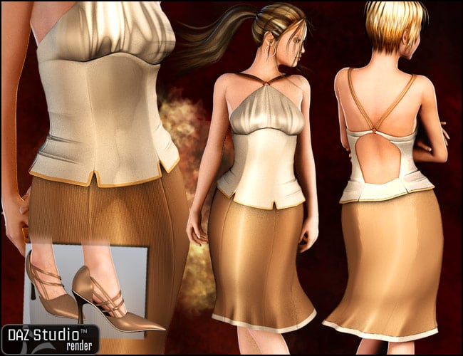 Uptown Halter Dress Textures Uptown Halter Dress Textures by: , 3D Models by Daz 3D