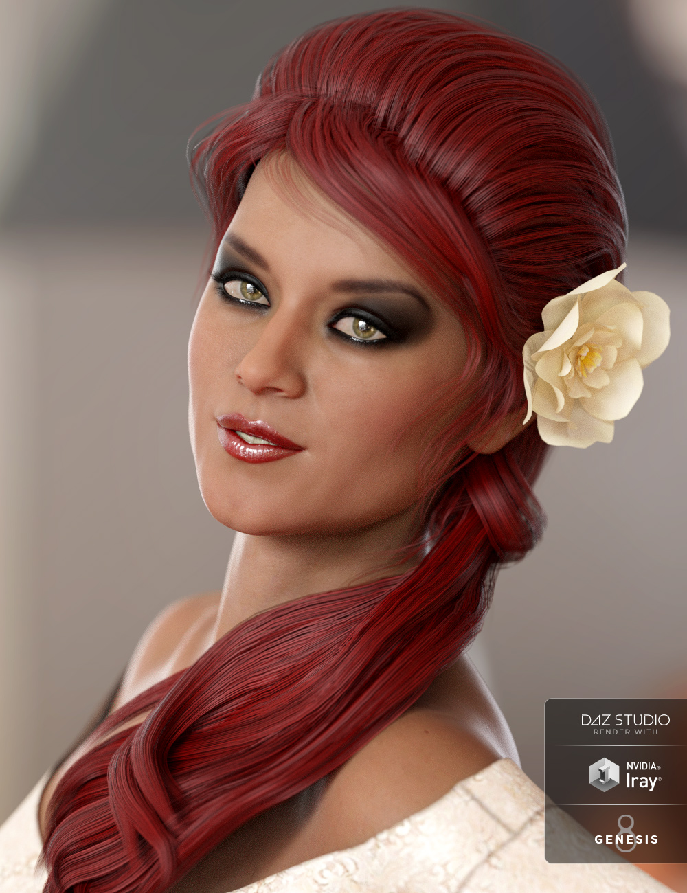 Isidora Hair for Genesis 8 and Genesis 3 Female(s) by: 3DCelebrity, 3D Models by Daz 3D