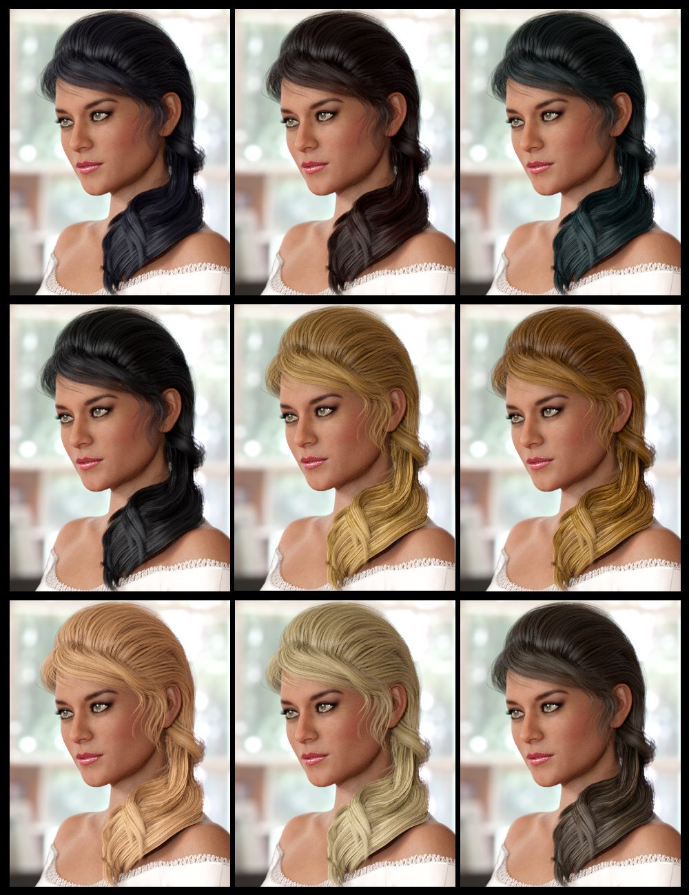 Isidora Hair for Genesis 8 and Genesis 3 Female(s) by: 3DCelebrity, 3D Models by Daz 3D