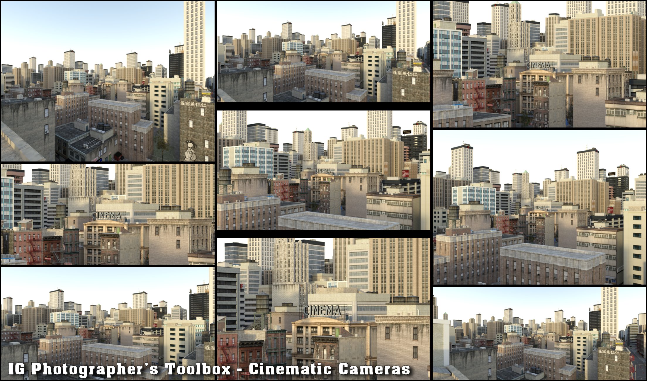 IG Photographer's Toolbox: Cinematic Cameras IG Photographer's Toolbox: Cinematic Cameras by: IDG DesignsInaneGlory, 3D Models by Daz 3D