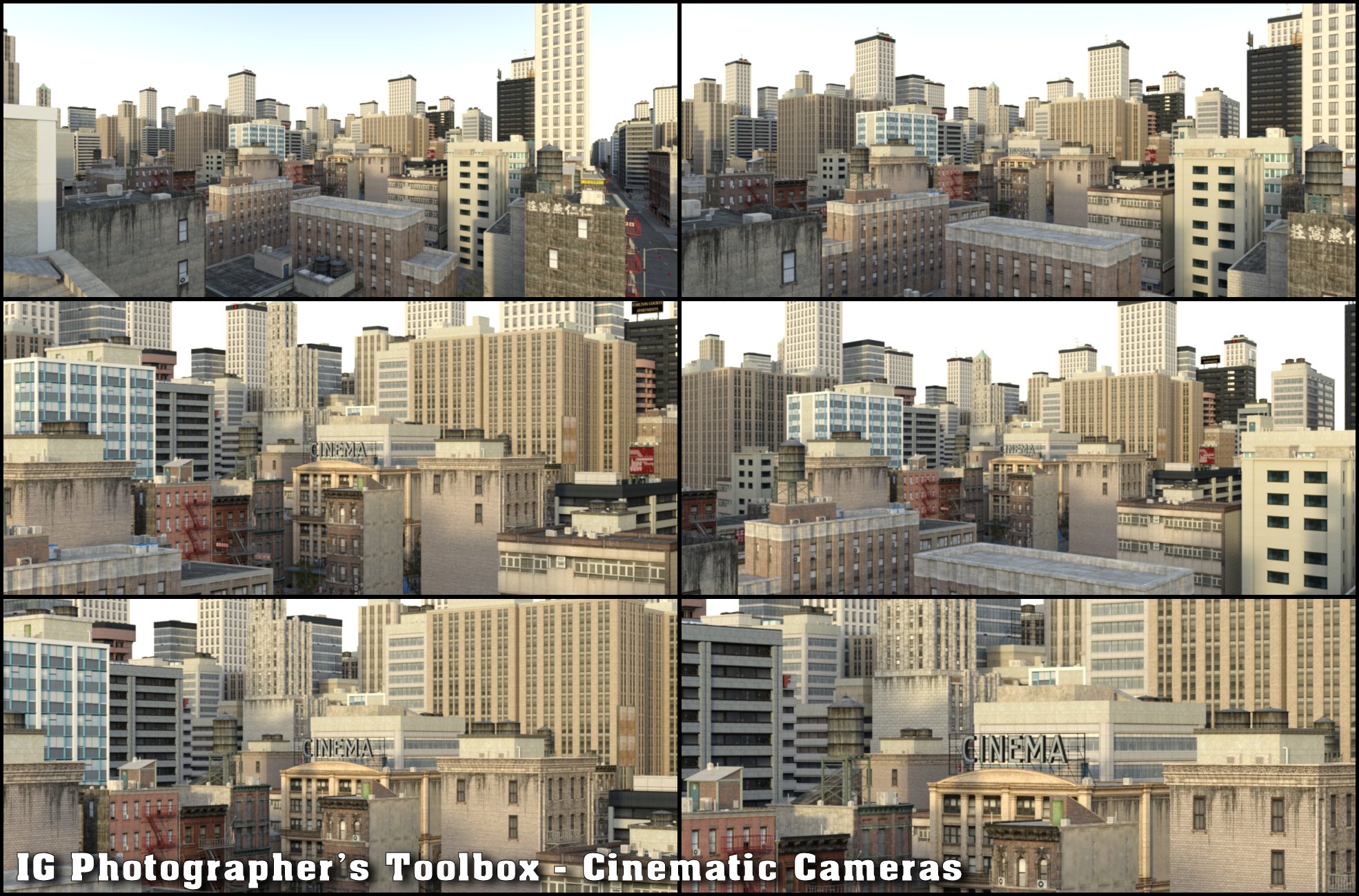 IG Photographer's Toolbox: Cinematic Cameras by: IDG DesignsInaneGlory, 3D Models by Daz 3D