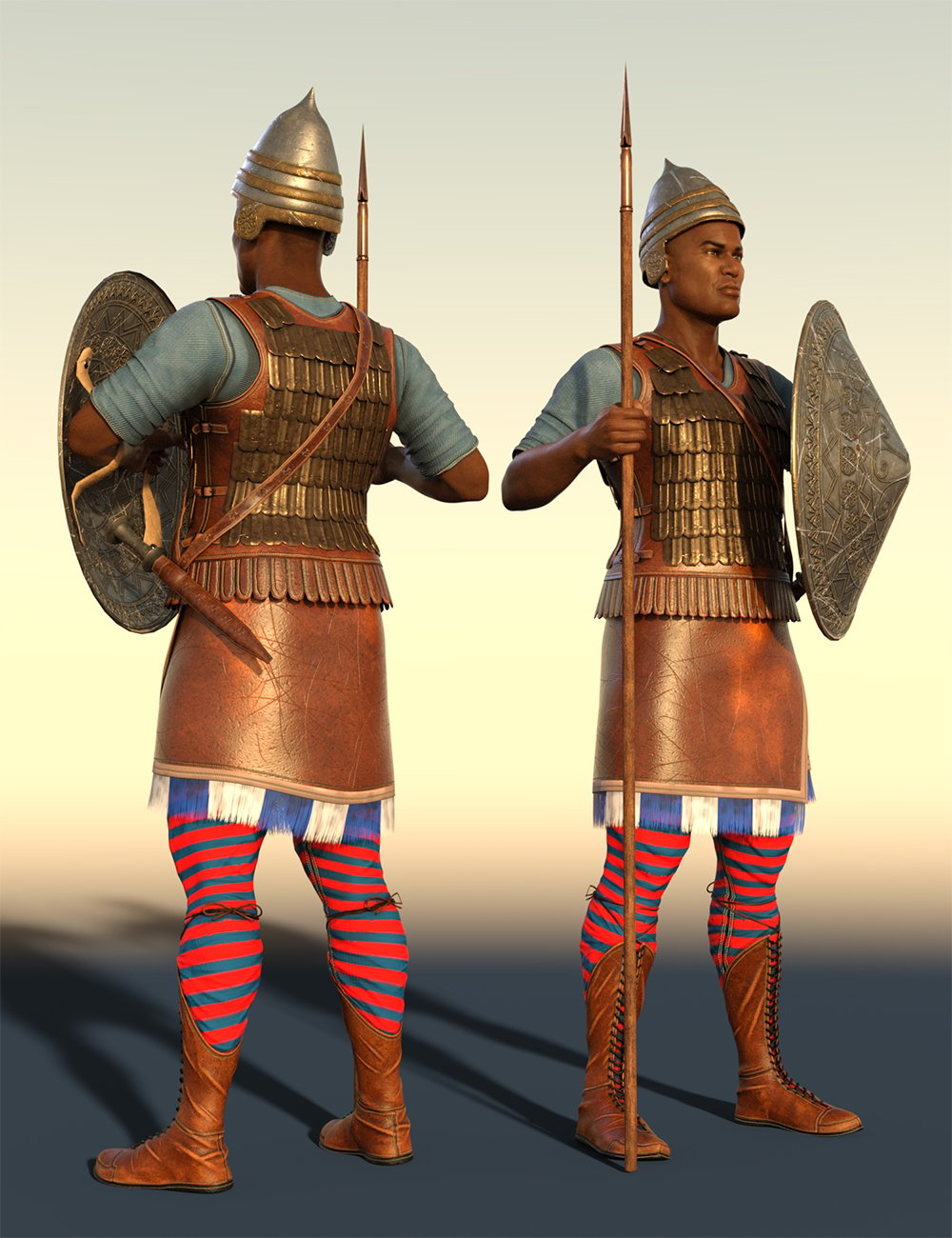 Assyrian Warrior Outfit for Genesis 8 Male(s) by: Meshitup, 3D Models by Daz 3D
