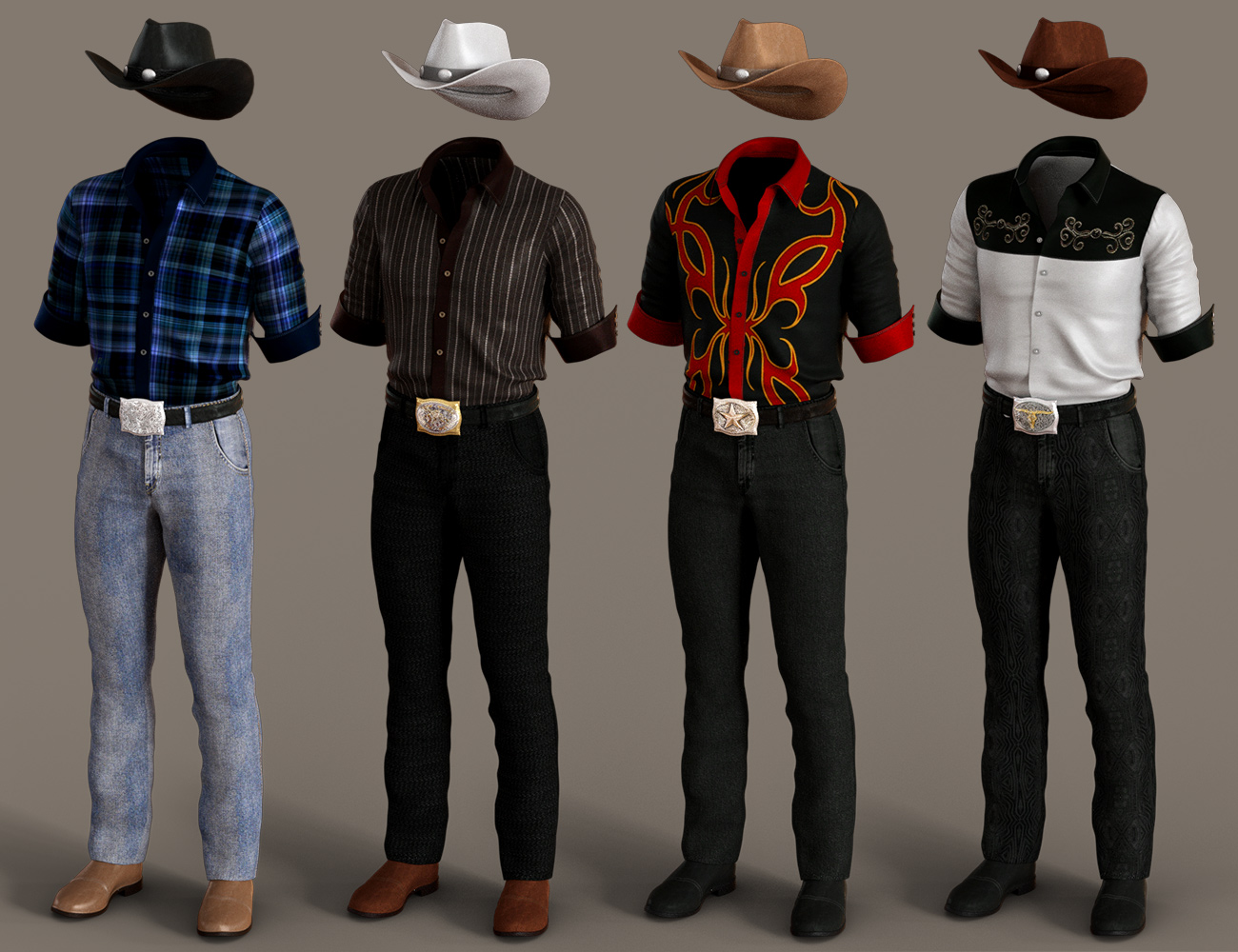 dForce Caballero Outfit Textures dForce Caballero Outfit Textures by: OziChick, 3D Models by Daz 3D