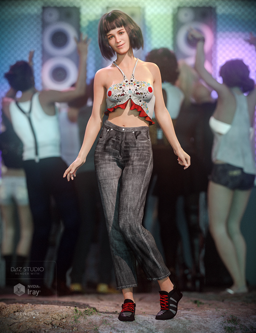 dForce Halter Top and Jeans Textures dForce Halter Top and Jeans Textures by: Shox-Design, 3D Models by Daz 3D