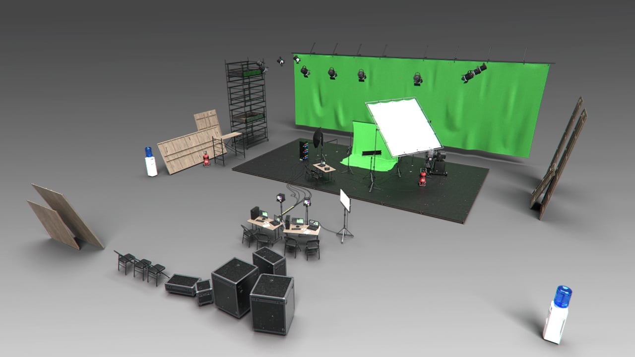 Behind the Scenes - Props and Decor Behind the Scenes - Props and Decor by: Mely3D, 3D Models by Daz 3D