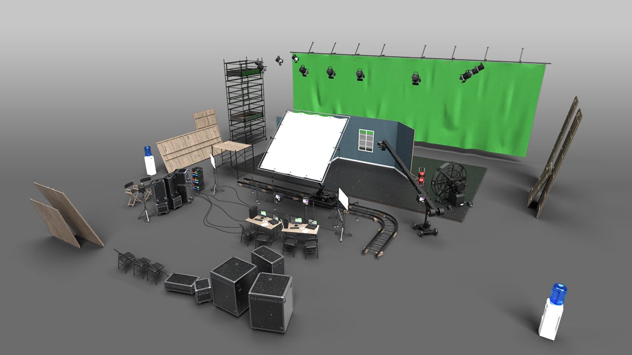 Behind the Scenes - Props and Decor Behind the Scenes - Props and Decor by: Mely3D, 3D Models by Daz 3D