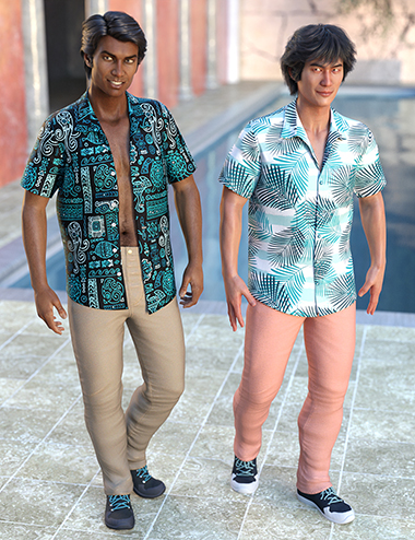 dForce Party Oahu Outfit Textures by: Moonscape GraphicsSade, 3D Models by Daz 3D