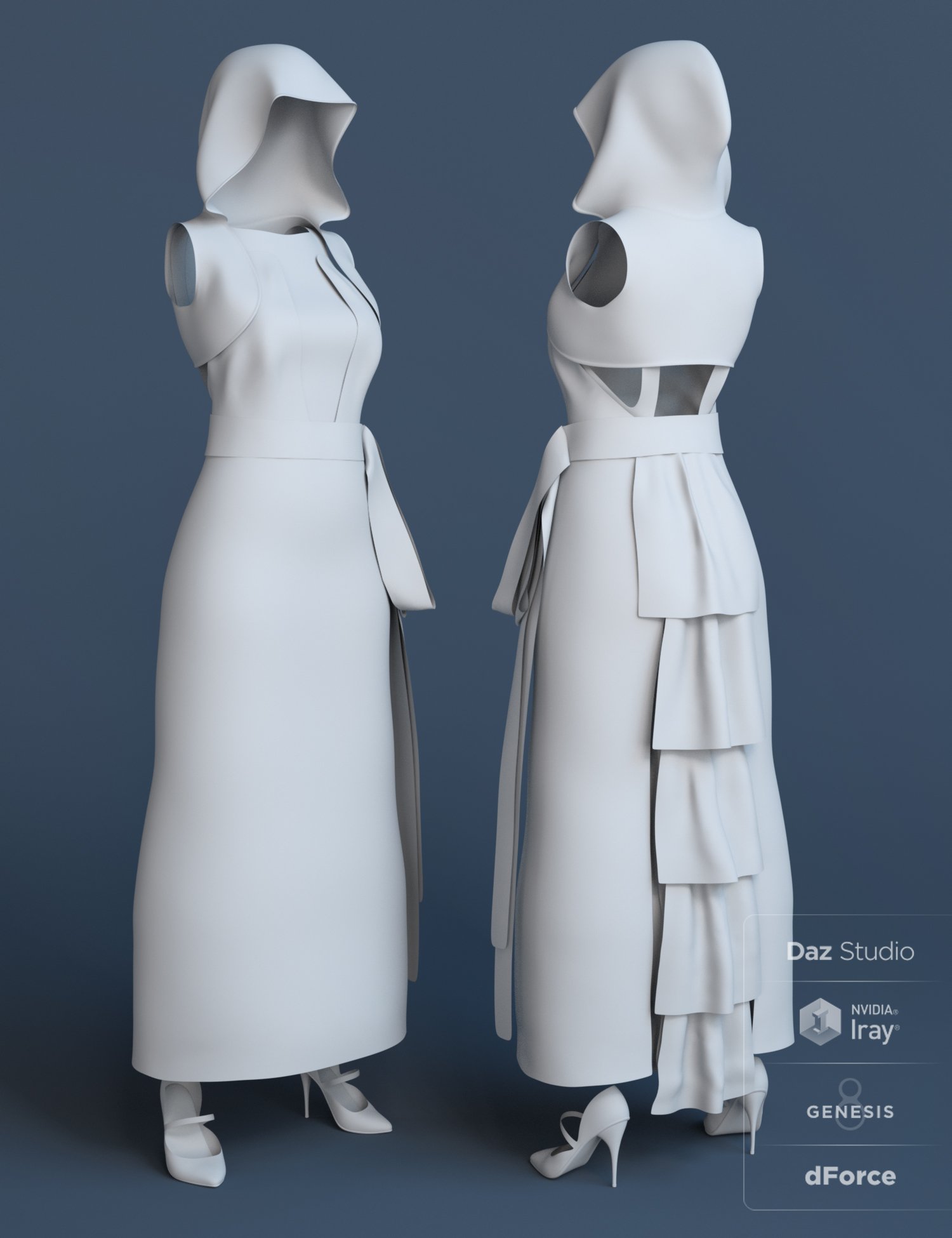 dForce Latin Wedding Dress for Genesis 8 Female(s) by: PoisenedLily, 3D Models by Daz 3D