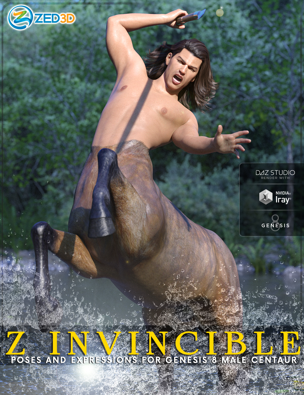 Z Invincible Poses and Expressions for Genesis 8 Male Centaur