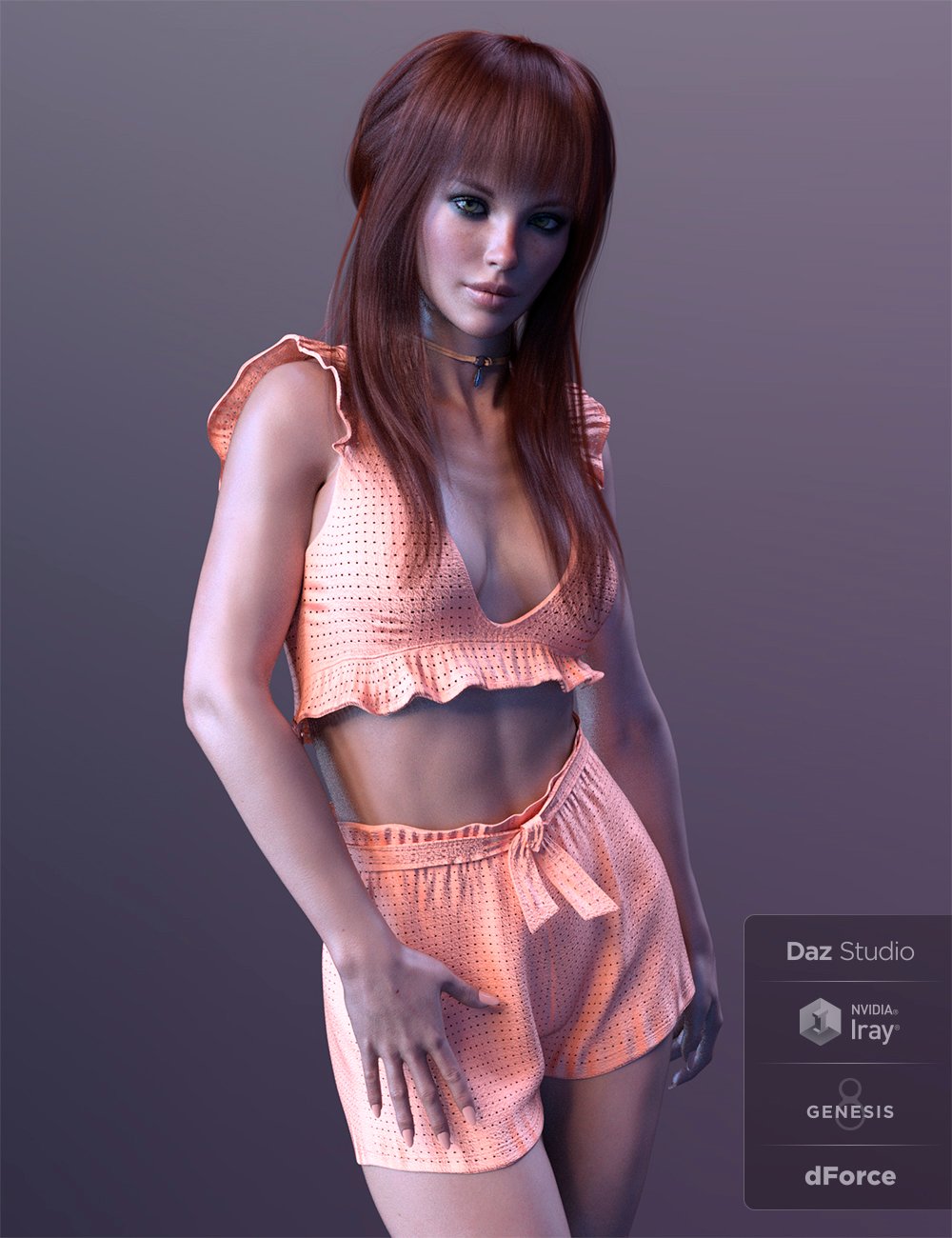 dForce X-Fashion Boho Chic Outfit 02 for Genesis 8 Female(s) by: xtrart-3d, 3D Models by Daz 3D