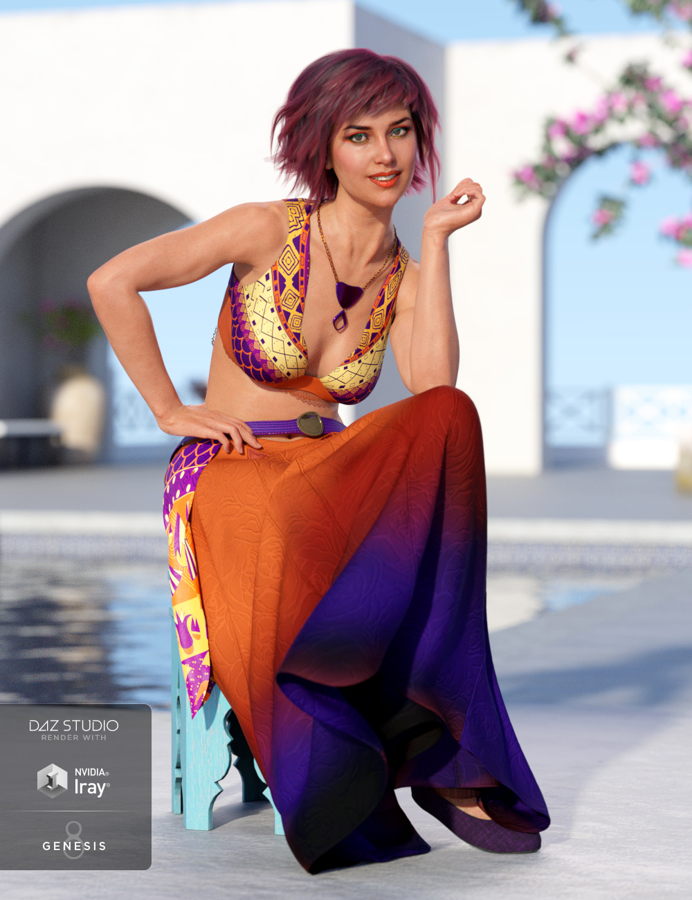 dForce Roma Dancer Outfit Textures by: Moonscape GraphicsSade, 3D Models by Daz 3D
