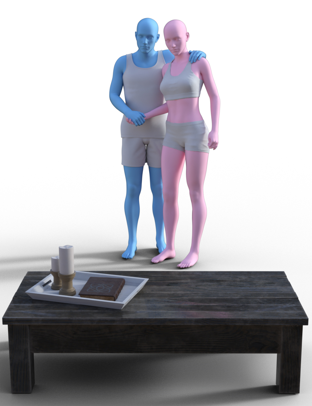 DIY Coffee Table Props & Pose Set by: Blackbeard MediaThree Wishes, 3D Models by Daz 3D