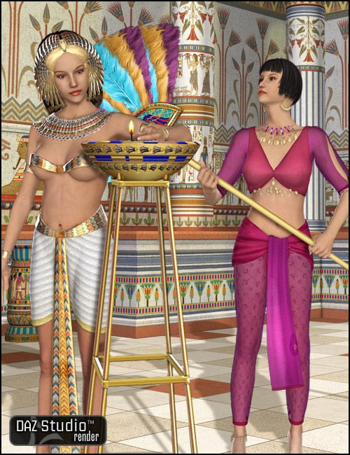 Egyptian Action for V2 by: Don Albert, 3D Models by Daz 3D