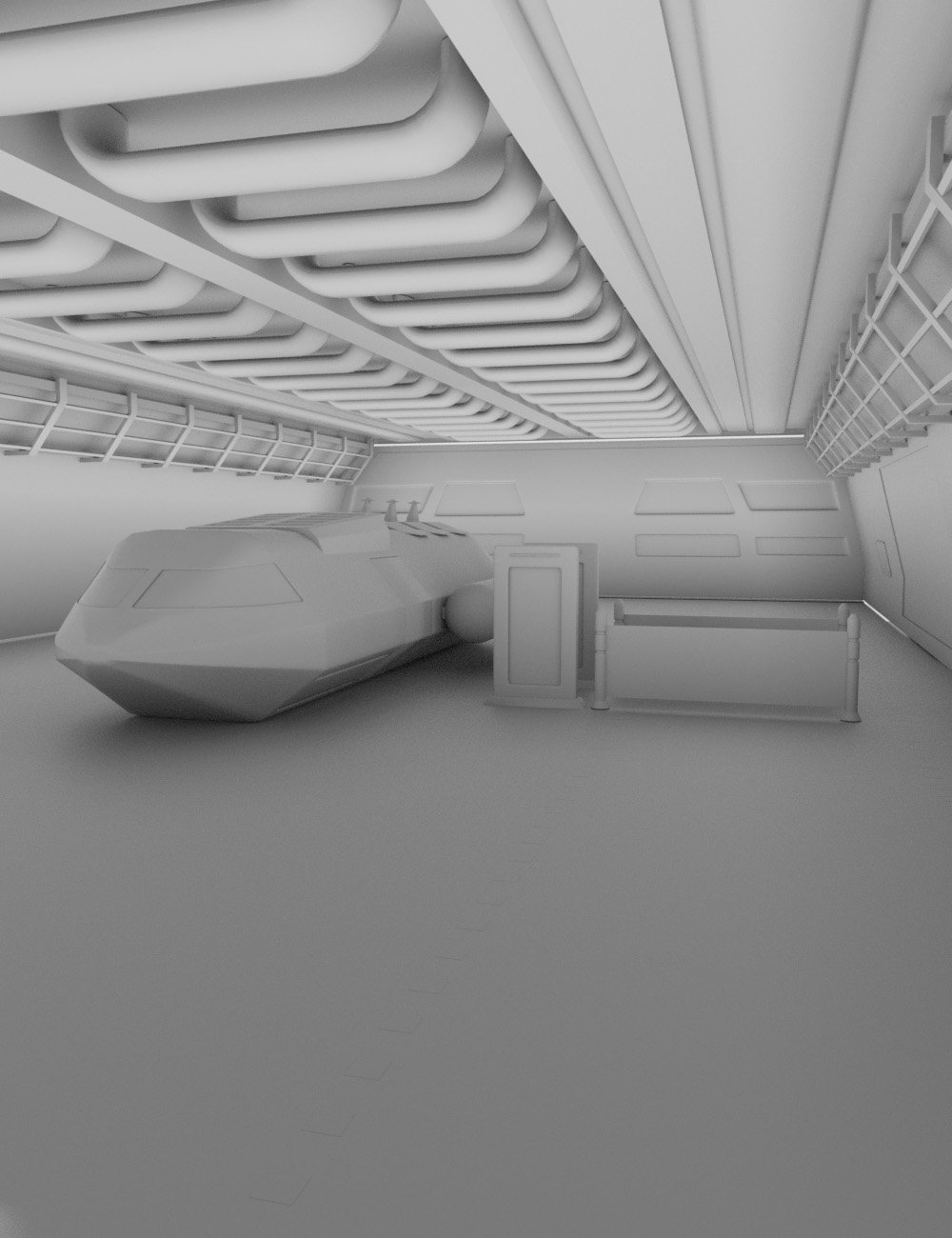 Sci-Fi Starship Shuttle Bay Volume 1 by: AcharyaPolina, 3D Models by Daz 3D