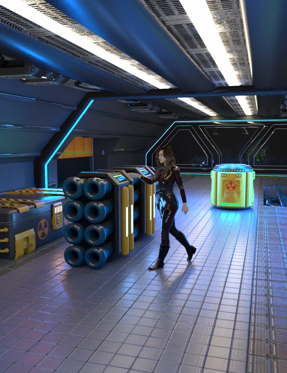 Sci-Fi Starship Cargo Hold Volume 1 by: AcharyaPolina, 3D Models by Daz 3D