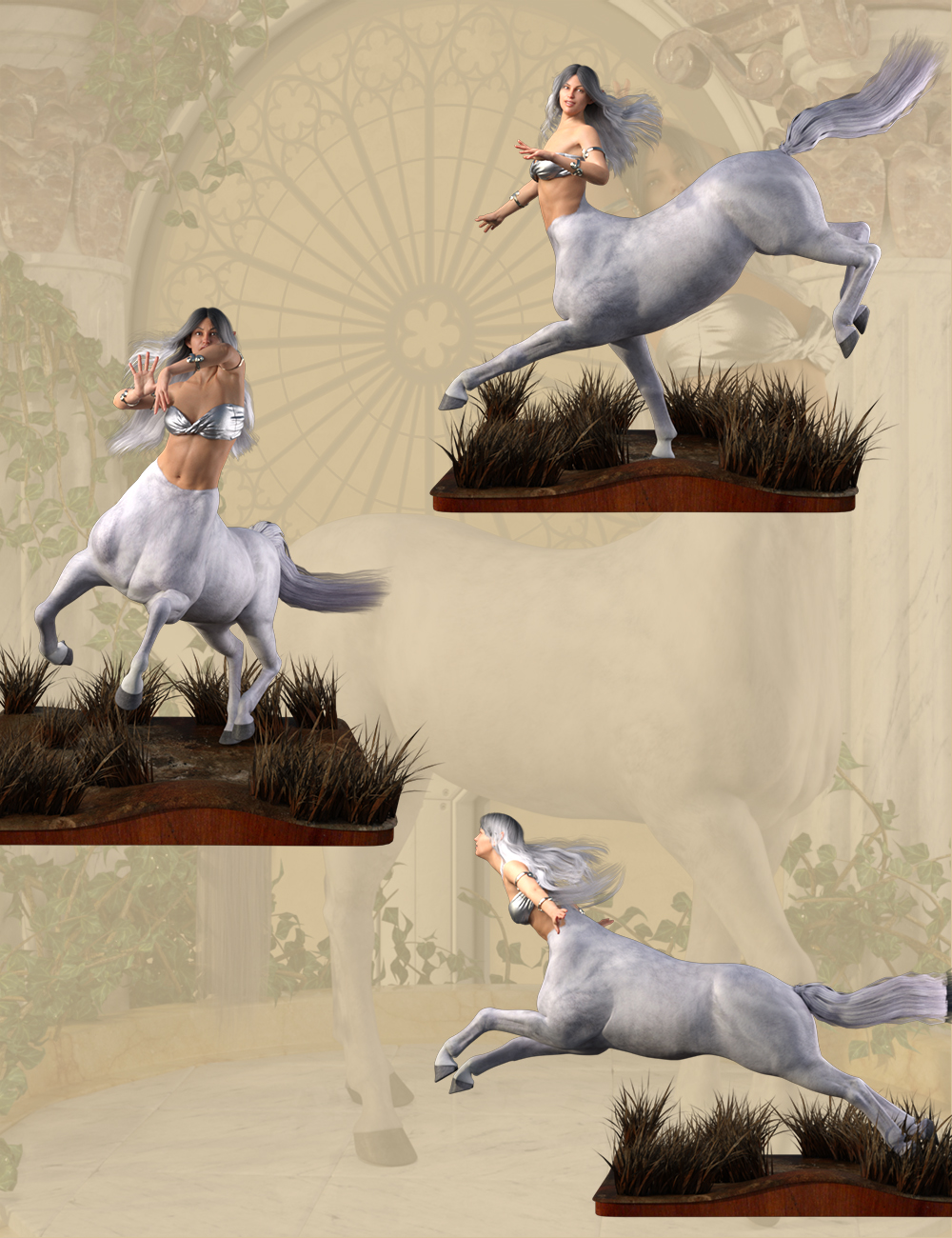 Centaur Action Poses for Genesis 8 Female Centaur by: Ensary, 3D Models by Daz 3D