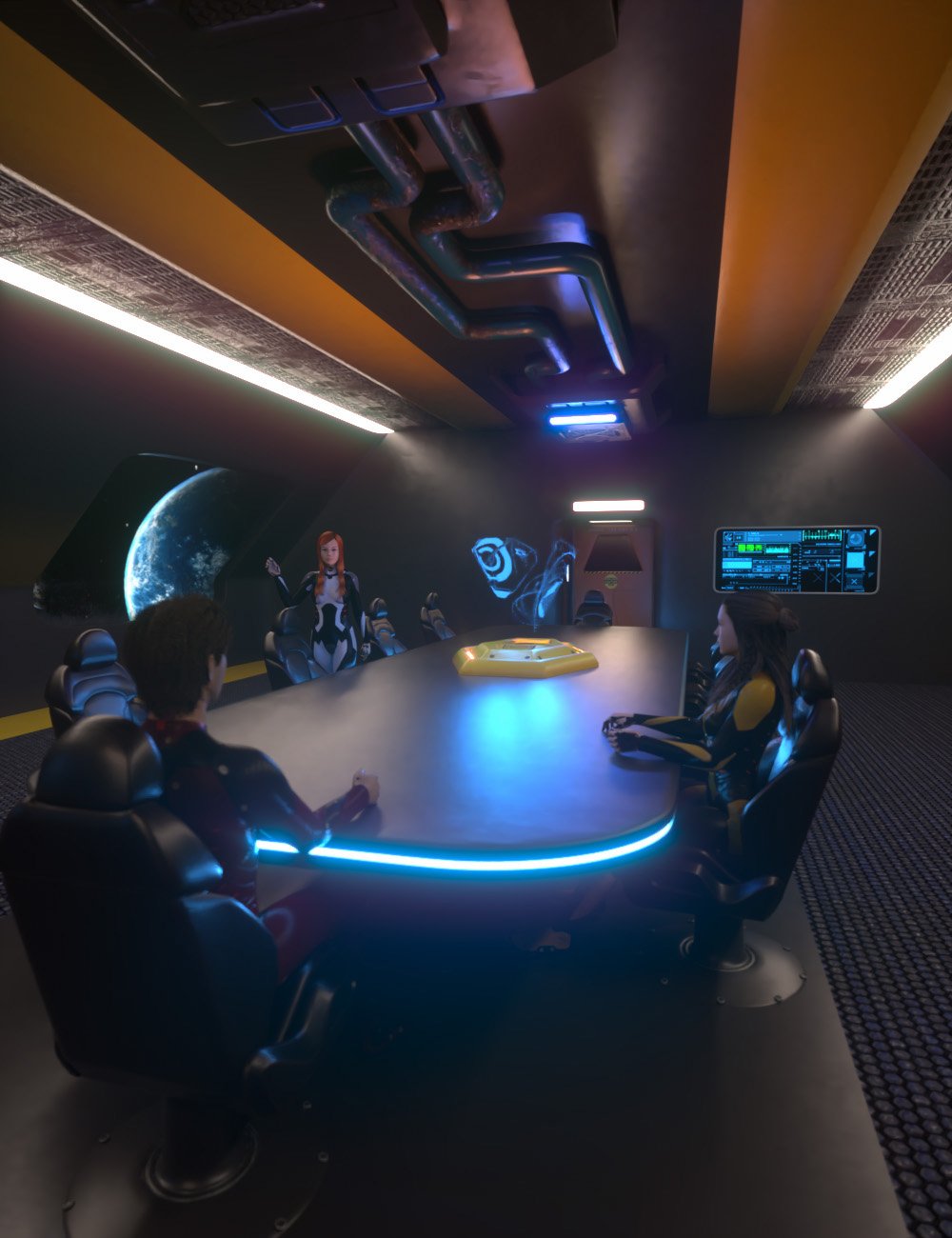 Sci-Fi Starship Briefing Room Volume 1 by: AcharyaPolina, 3D Models by Daz 3D