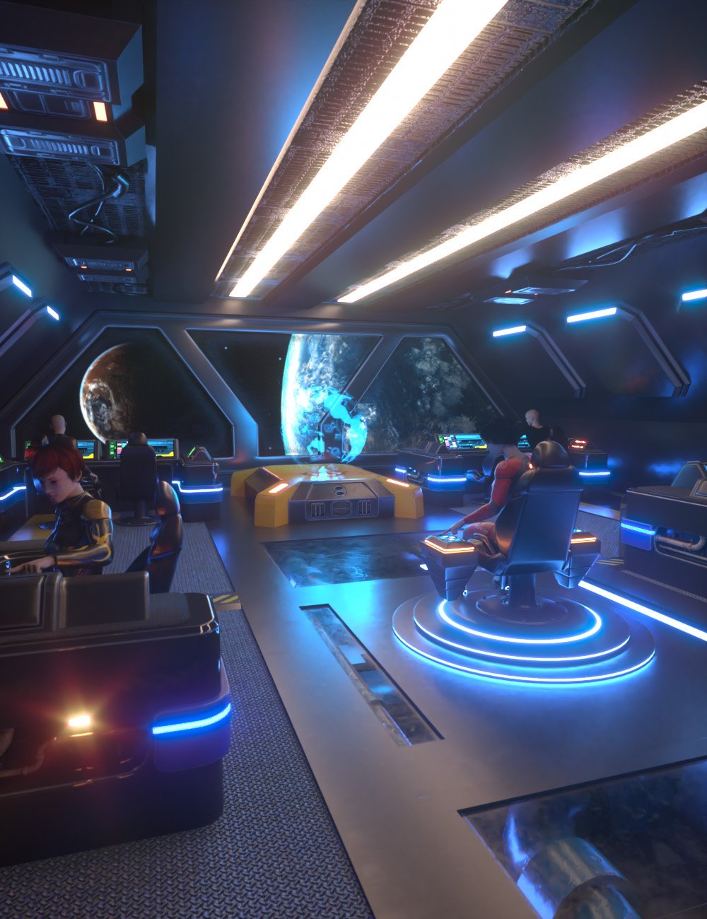 Sci-Fi Starship Bundle by: AcharyaPolina, 3D Models by Daz 3D