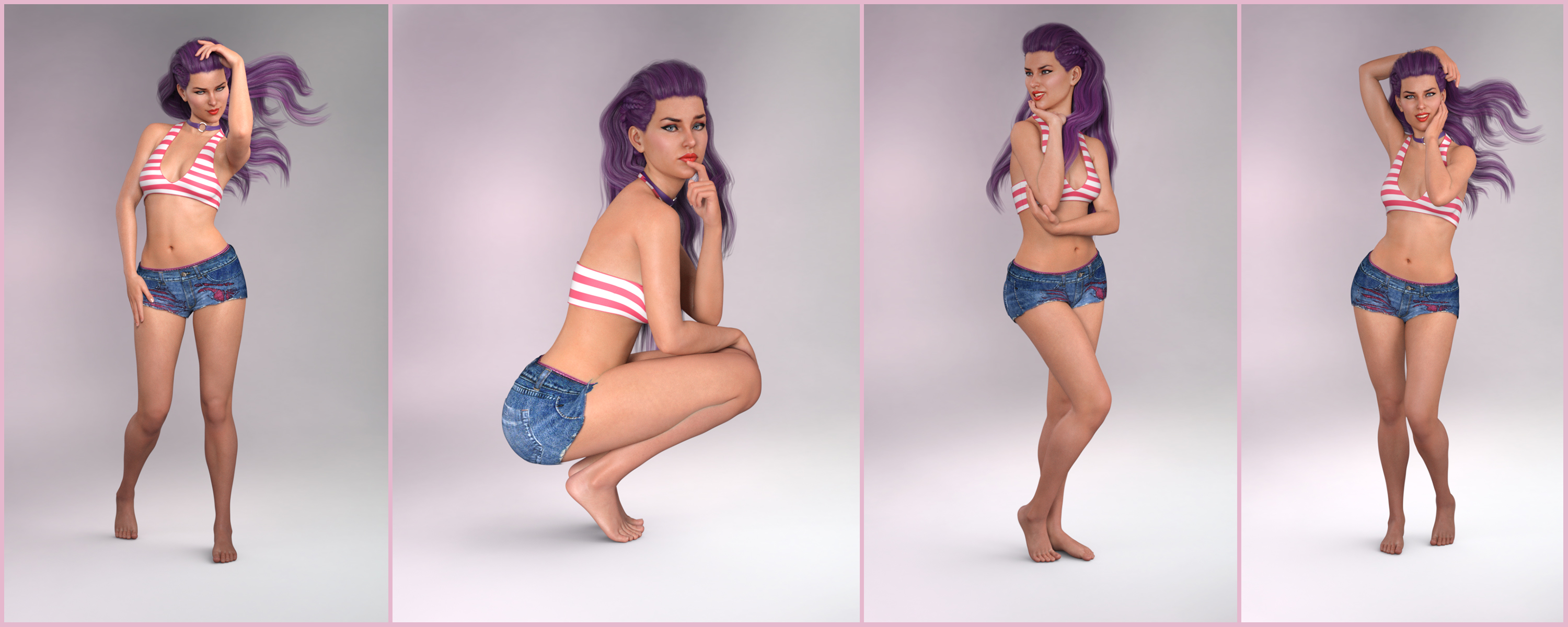 Z Flamboyant Poses for Genesis 8 Female and Babina 8 by: Zeddicuss, 3D Models by Daz 3D