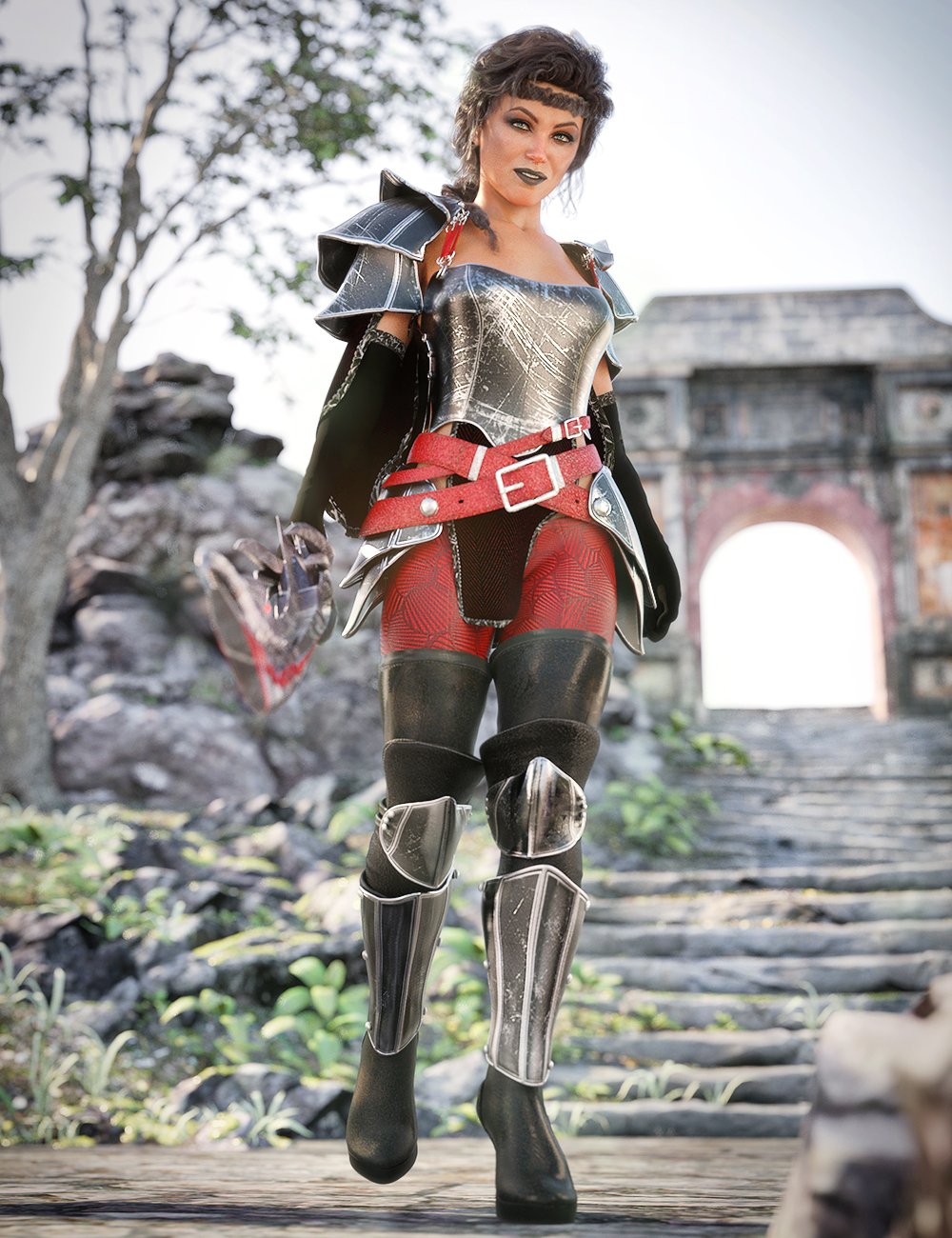 dForce Shadow Guard Outfit for Genesis 8 Female(s)
