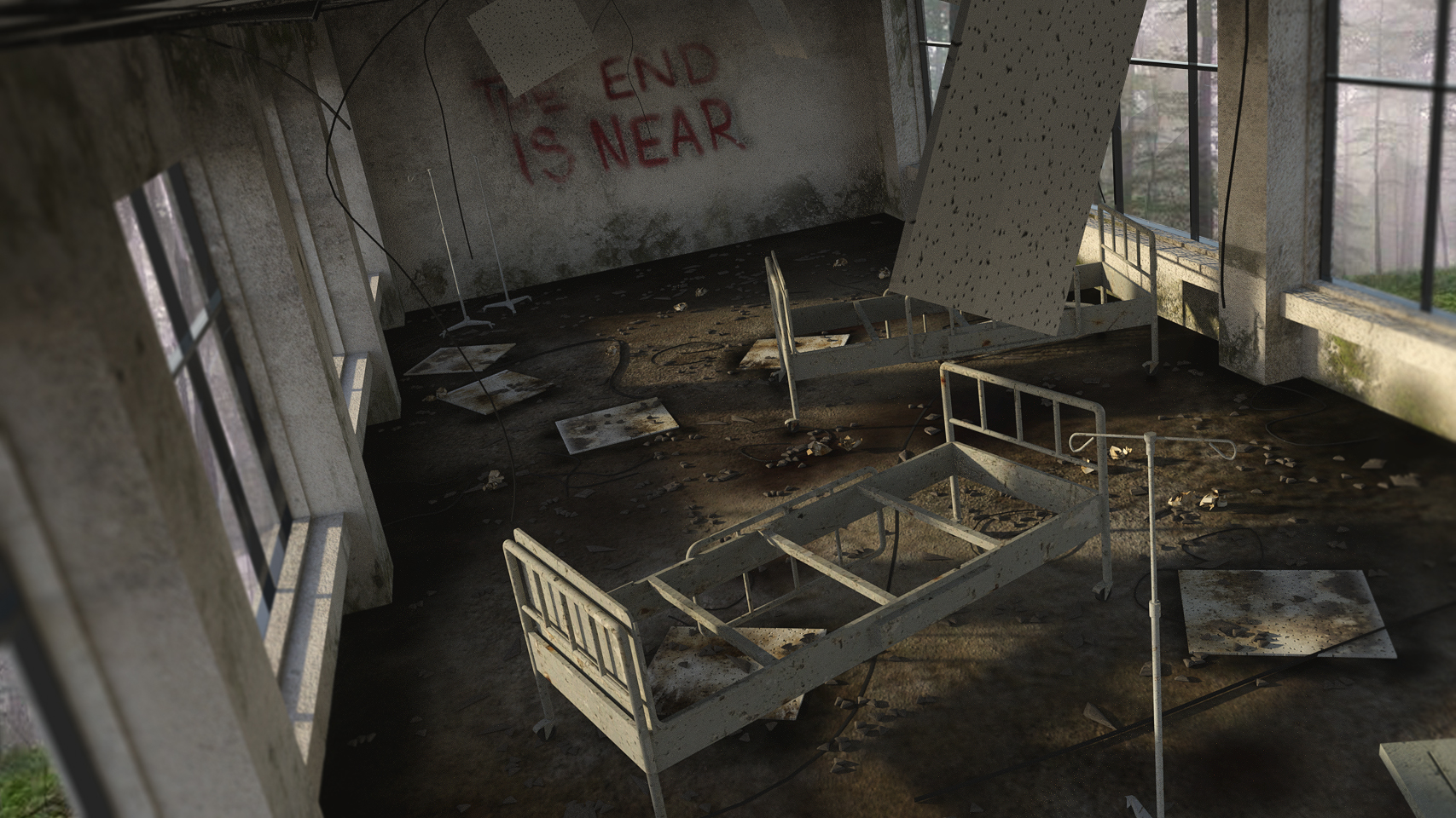 Abandoned Hospital Room by: PerspectX, 3D Models by Daz 3D