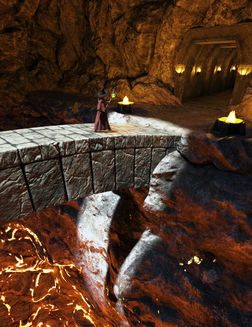 Beneath Fire Mountain Beneath Fire Mountain by: Predatron, 3D Models by Daz 3D