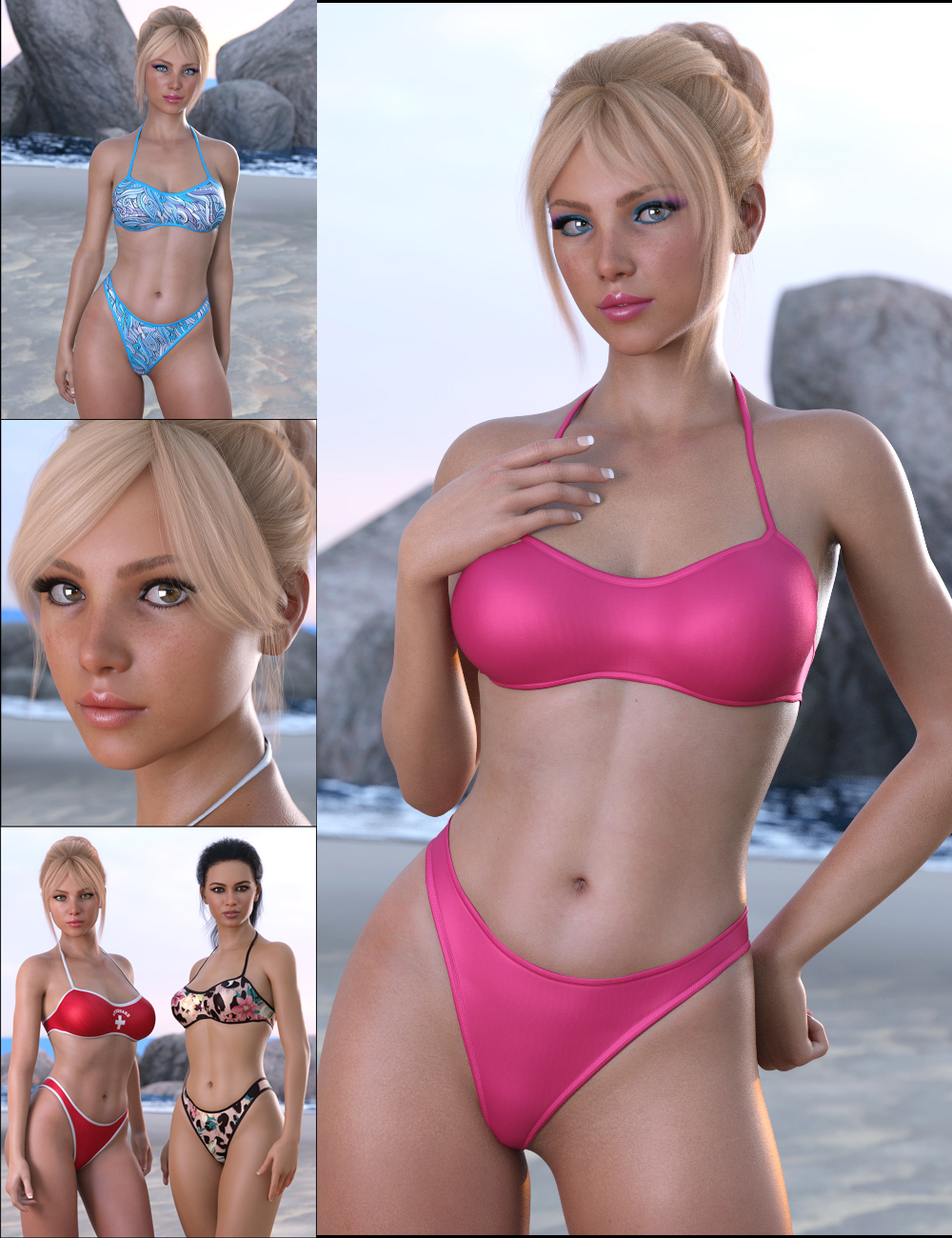 Isla Bikini Bundle by: DemonicaEviliusJessaii, 3D Models by Daz 3D