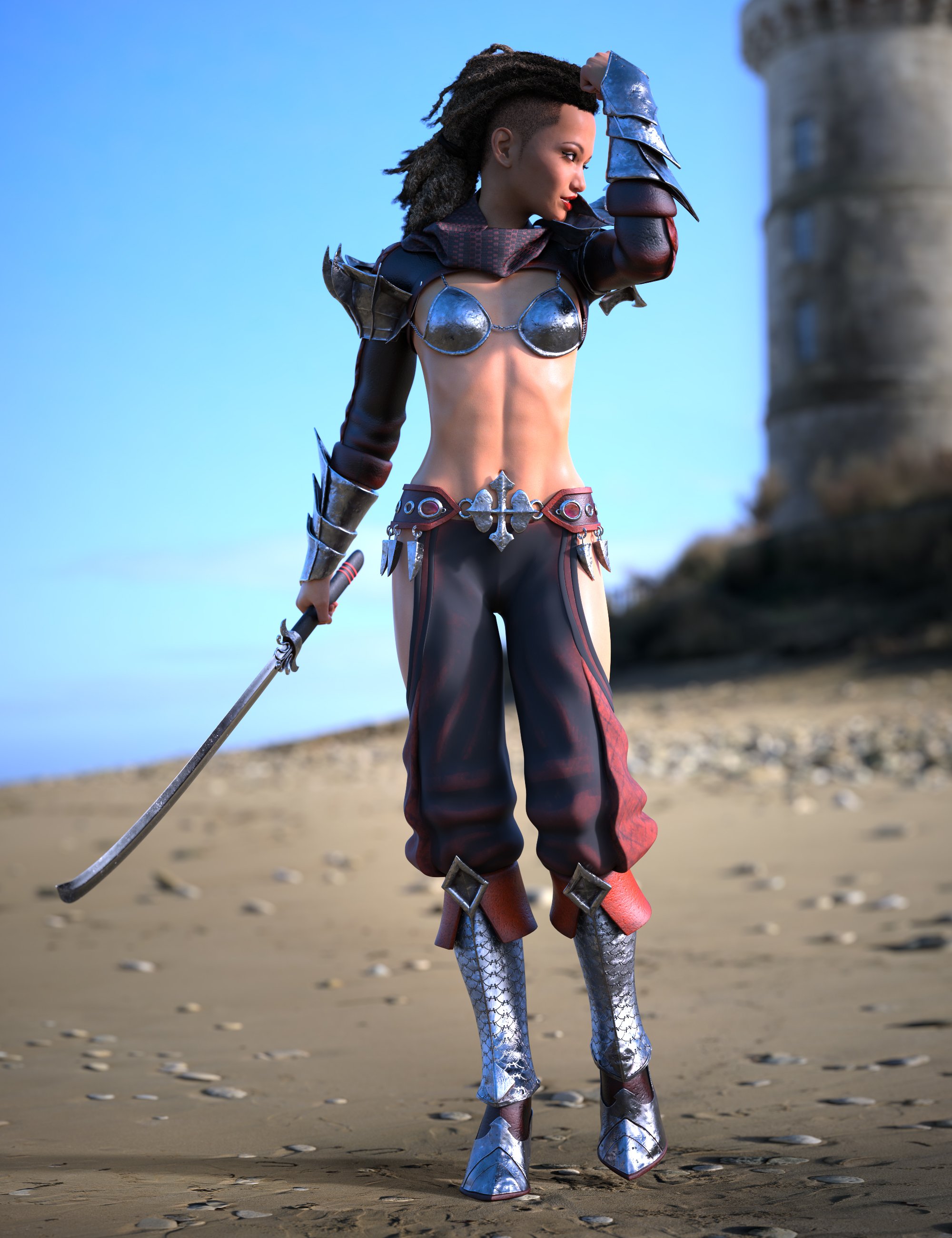 Eastern Warrior: Essence by: Moonscape GraphicsSade, 3D Models by Daz 3D