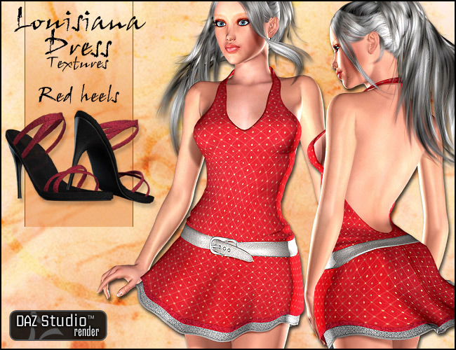 Louisiana Dress Textures by: outoftouch, 3D Models by Daz 3D
