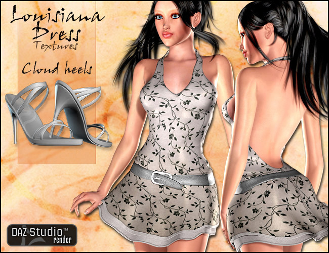 Louisiana Dress Textures by: outoftouch, 3D Models by Daz 3D