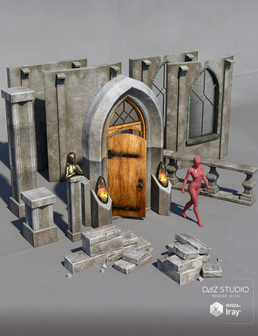 Muelsfell Modular Elven Sanctuary by: E-Arkham, 3D Models by Daz 3D