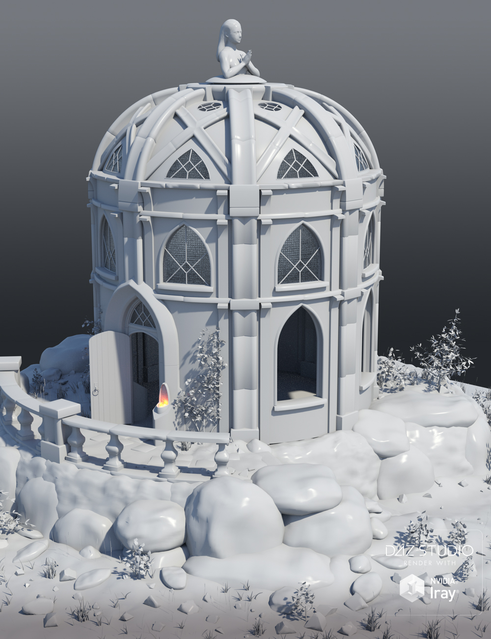 Muelsfell Modular Elven Sanctuary by: E-Arkham, 3D Models by Daz 3D