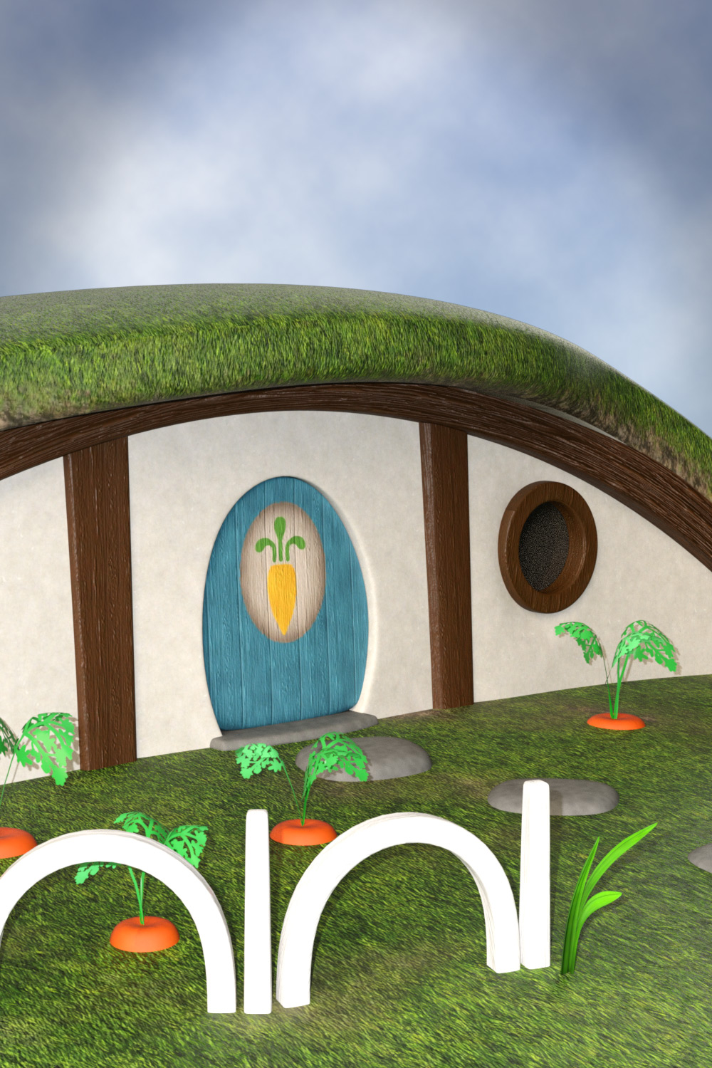 Storybook Rabbit House by: Lyrra Madril, 3D Models by Daz 3D
